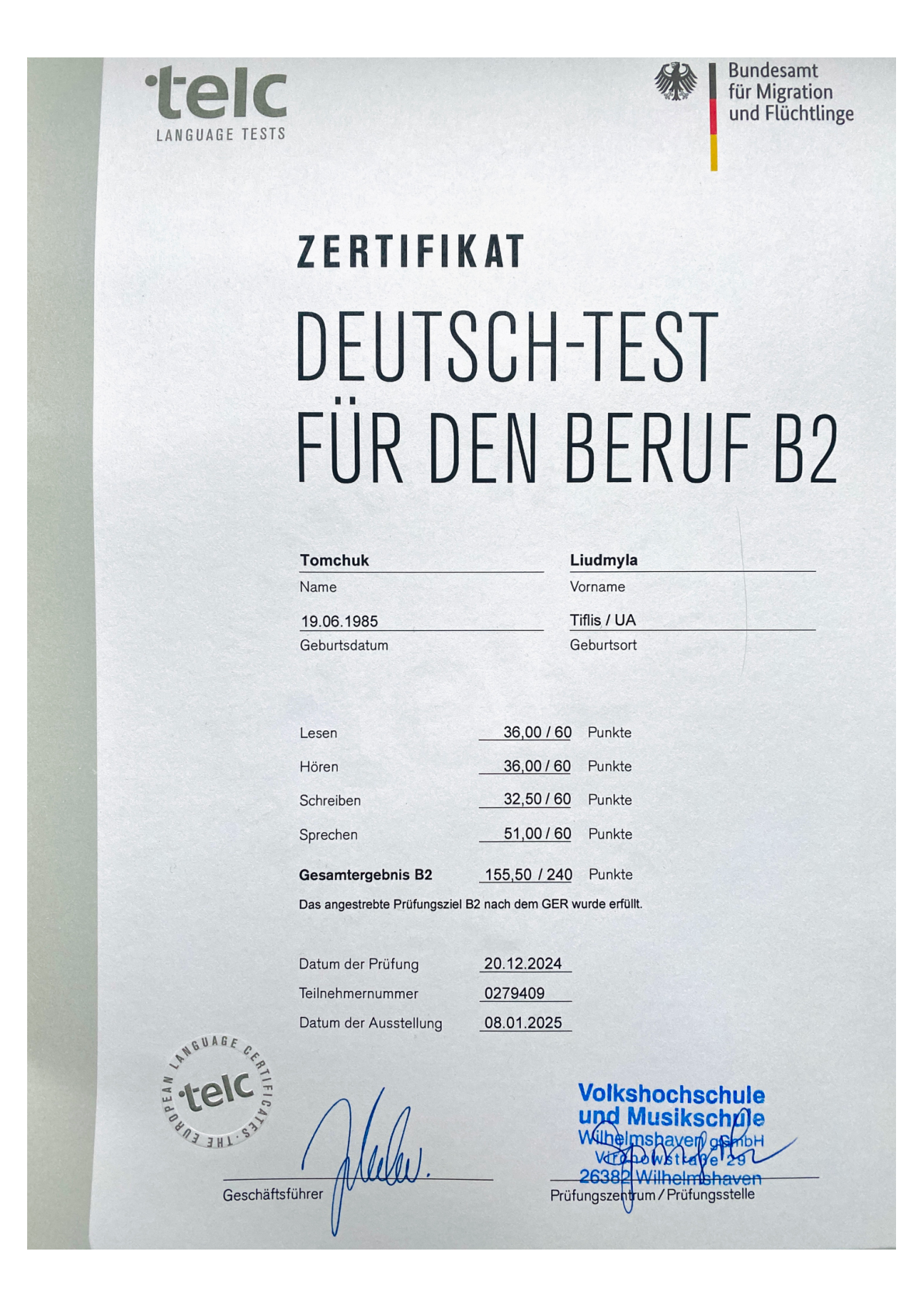 Zertifikate